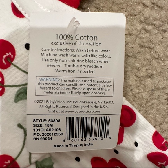 Hudson Baby brand new baby girl dress with red cardigan, with tags, 18 months - Picture 5 of 5